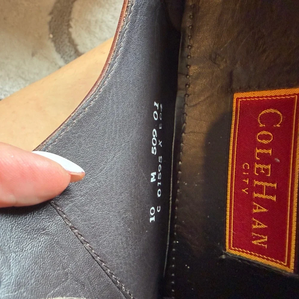 Cole Haan City Mens Brown Leather Split Toe Oxford Dress Shoes 10 M